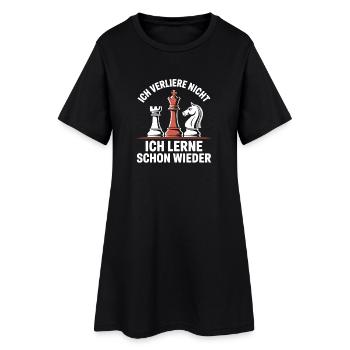 Un joueur d’échecs professionnel apprend à nouveau - Robe T-shirt Femme - noir - Devant