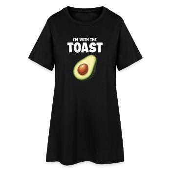 Je suis avec le toast Drôle Halloween Couple - Robe T-shirt Femme - noir - Devant