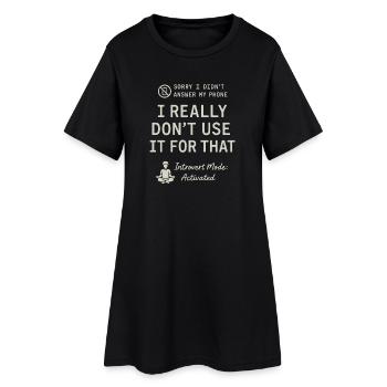 Désolé, je n’ai pas répondu à mon téléphone - Robe T-shirt Femme - noir - Devant
