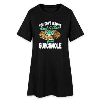 Je sais que le guacamole est extra drôle avocat citation mème - Robe T-shirt Femme - noir - Devant