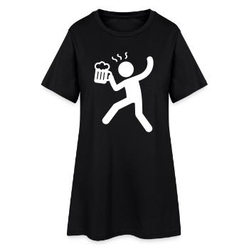 Drinking Symbol Beer - Women’s T-Shirt Dress - black - Front