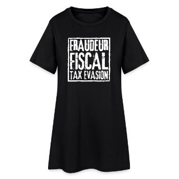 BETRÜGER STEUERHINTERZIEHUNG - Frauen T-Shirt-Kleid - Schwarz - Vorne