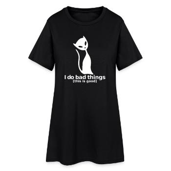 Black Cat – Sexy, effronté et emblématique - Robe T-shirt Femme - noir - Devant