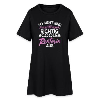 So Sieht Eine Richtig Rentnerin Aus - Frauen T-Shirt-Kleid - Schwarz - Vorne
