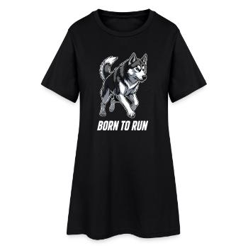 Né pour diriger l’illustration de Husky pour propriétaires de Husky - Robe T-shirt Femme - noir - Devant