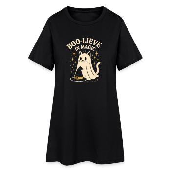 Cat Spirit Magical Halloween Design - Women’s T-Shirt Dress - black - Front