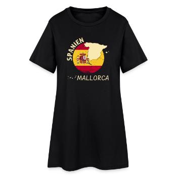 Mallorca - Frauen T-Shirt-Kleid - Schwarz - Vorne
