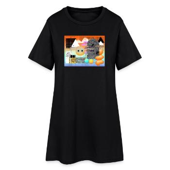 Abstract geometric mix for creative looks - Women’s T-Shirt Dress - black - Front