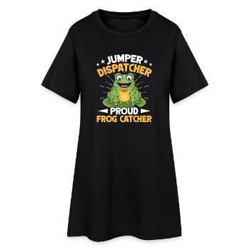 Frog Catcher Dispatcher Proud Frog - Frauen T-Shirt-Kleid - Schwarz - Vorne