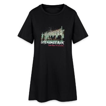 Châteaux de la Loire à Chenonceaux - Robe T-shirt Femme - noir - Devant