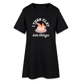 Poterie : je façonne l’argile en choses - Robe T-shirt Femme - noir - Devant