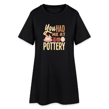 You had me love with potters - Women’s T-Shirt Dress - black - Front