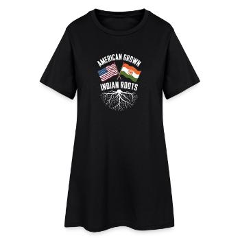 Conception de drapeau de racines indiennes cultivées aux États-Unis - Robe T-shirt Femme - noir - Devant