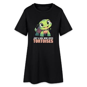 Tortues Tortue - Robe T-shirt Femme - noir - Devant