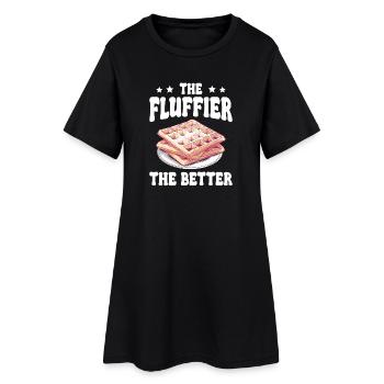 Le moelleux Les meilleures crêpes gaufrées - Robe T-shirt Femme - noir - Devant