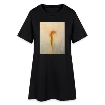 Abstract Feminine Portrait - Women’s T-Shirt Dress - black - Front