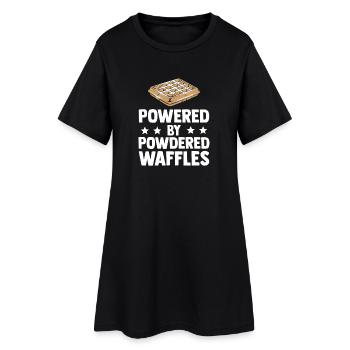 Propulsé par des gaufres en poudre - Robe T-shirt Femme - noir - Devant