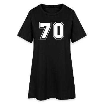 Numéros sportifs Design 70 - Robe T-shirt Femme - noir - Devant