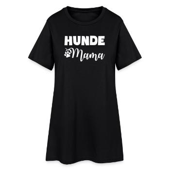 Chien amoureux Maman Motif - Robe T-shirt Femme - noir - Devant