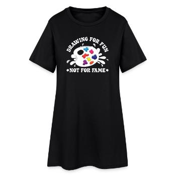 Peintre d’art drôle pour le plaisir pas pour la gloire Dessin - Robe T-shirt Femme - noir - Devant