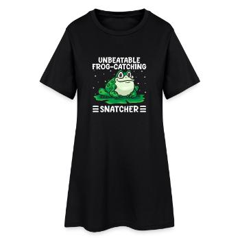 Frog Catcher Unbeatable Frog-Catching Snatcher - Frauen T-Shirt-Kleid - Schwarz - Vorne