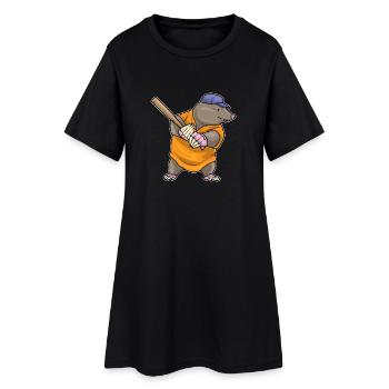 Taupe Baseball Batte de Baseball - Robe T-shirt Femme - noir - Devant
