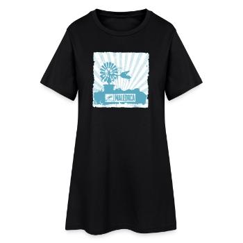 Moulin à vent de Majorque et design - Robe T-shirt Femme - noir - Devant