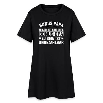 Bonus Papa Beau-père Fête des pères Papa Paternité - Robe T-shirt Femme - noir - Devant