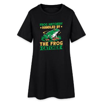 Frog Catcher Écloserie de grenouilles manipulée par Frog - Robe T-shirt Femme - noir - Devant