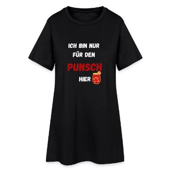 Punch humoristique disant Marché de Noël - Robe T-shirt Femme - noir - Devant