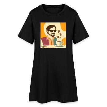 Café vintage / rétro Affiche - Robe T-shirt Femme - noir - Devant