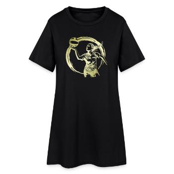 Silhouette de joueur de volley-ball - Robe T-shirt Femme - noir - Devant