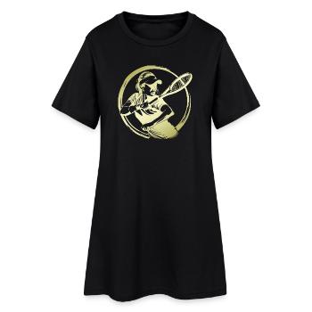 Silhouette de joueur de tennis - Robe T-shirt Femme - noir - Devant