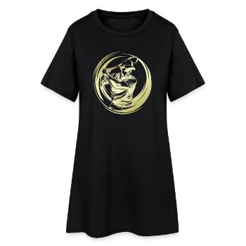 Silhouette de joueur de tennis - Robe T-shirt Femme - noir - Devant