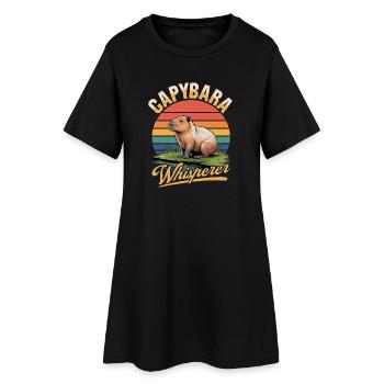 Funny aesthetic Kawaii Capybara - Women’s T-Shirt Dress - black - Front
