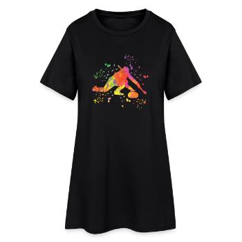 Curler Sports d’hiver Curling - Robe T-shirt Femme - noir - Devant