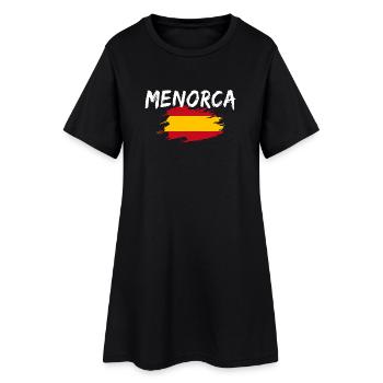 Menorca Spanien - Frauen T-Shirt-Kleid - Schwarz - Vorne
