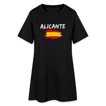 Alicante Spanien - Frauen T-Shirt-Kleid - Schwarz - Vorne