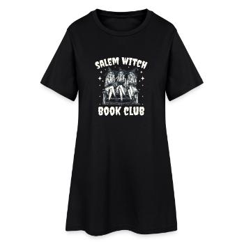 Salem Witch Book Club Retro Witches Reading - Frauen T-Shirt-Kleid - Schwarz - Vorne
