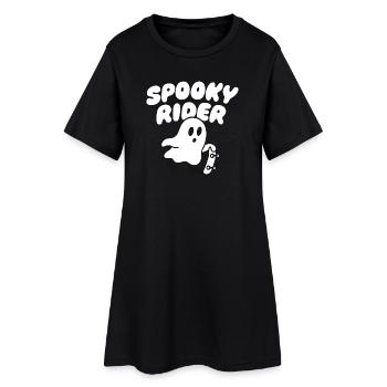 Conception effrayante du patineur - Robe T-shirt Femme - noir - Devant