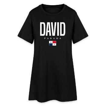 David Panama Panaméen - Robe T-shirt Femme - noir - Devant