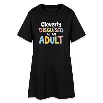 Conception de citation pour adulte astucieusement déguisée - Robe T-shirt Femme - noir - Devant