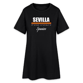 Sevilla - Frauen T-Shirt-Kleid - Schwarz - Vorne