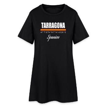 Tarragona - Frauen T-Shirt-Kleid - Schwarz - Vorne