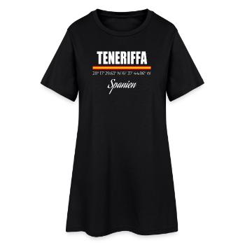 Ténérife - Robe T-shirt Femme - noir - Devant