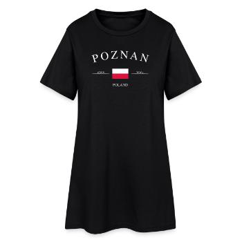 Poznań, Pologne – Souvenir et cadeau de Noël - Robe T-shirt Femme - noir - Devant