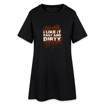 Rapide et sale Schlammlauf Mud Run Muddy Race - Robe T-shirt Femme - noir - Devant