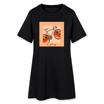 COSTUME D’HALLOWEEN CITROUILLE À VÉLO - Robe T-shirt Femme - noir - Devant