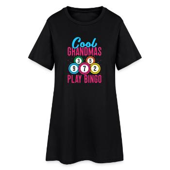Jeu de bingo Cool grands-mères jouer au bingo - Robe T-shirt Femme - noir - Devant