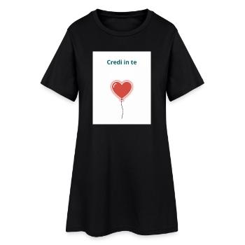 Croyez en vous - Robe T-shirt Femme - noir - Devant